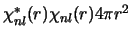 $\chi_{nl}^*(r) \chi_{nl}(r) 4\pi r^2$