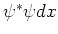 $\psi^*\psi dx$