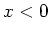 $x<0$